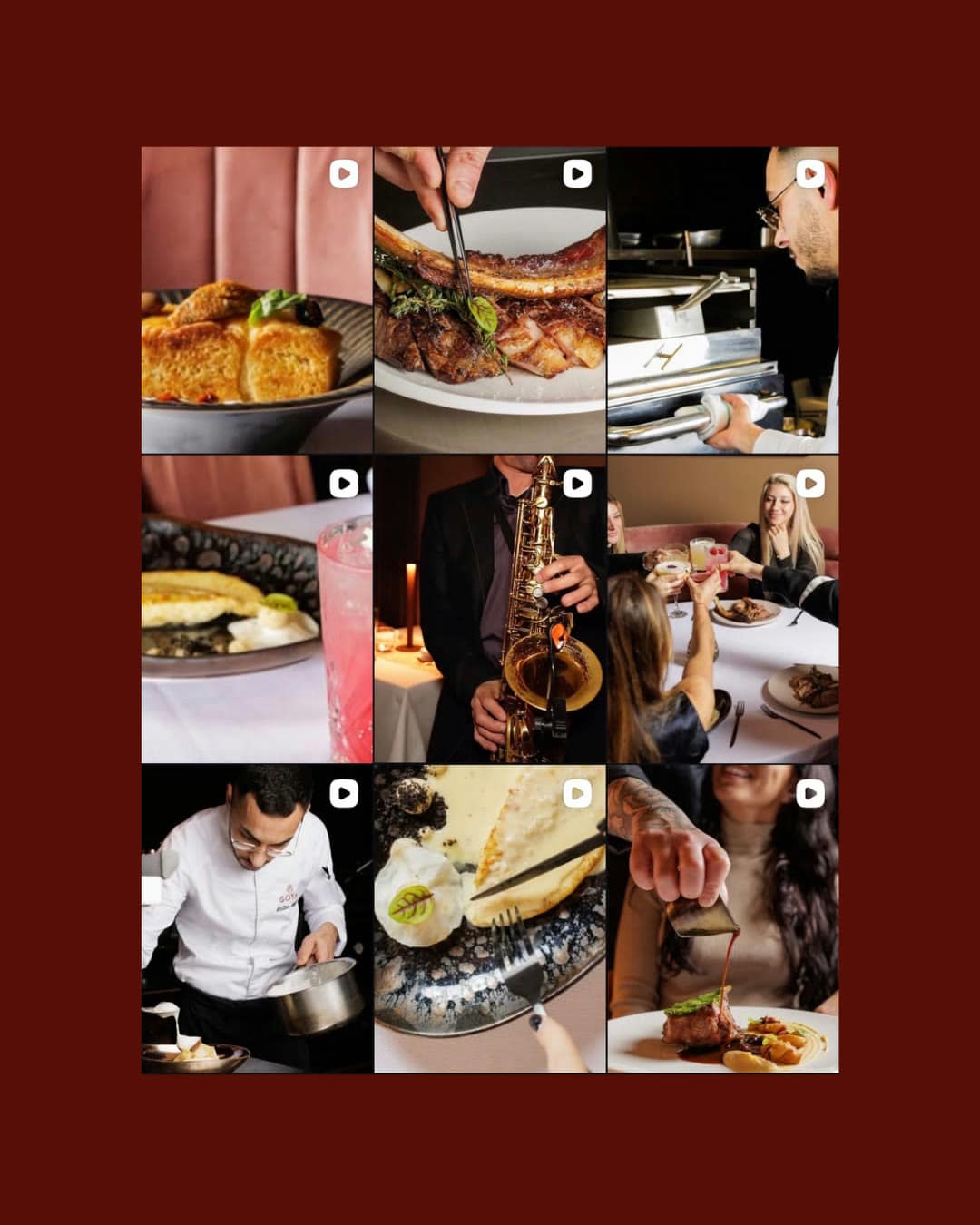 Feed Instagram géré par Tellme Agency — restauration haut de gamme — Montpellier