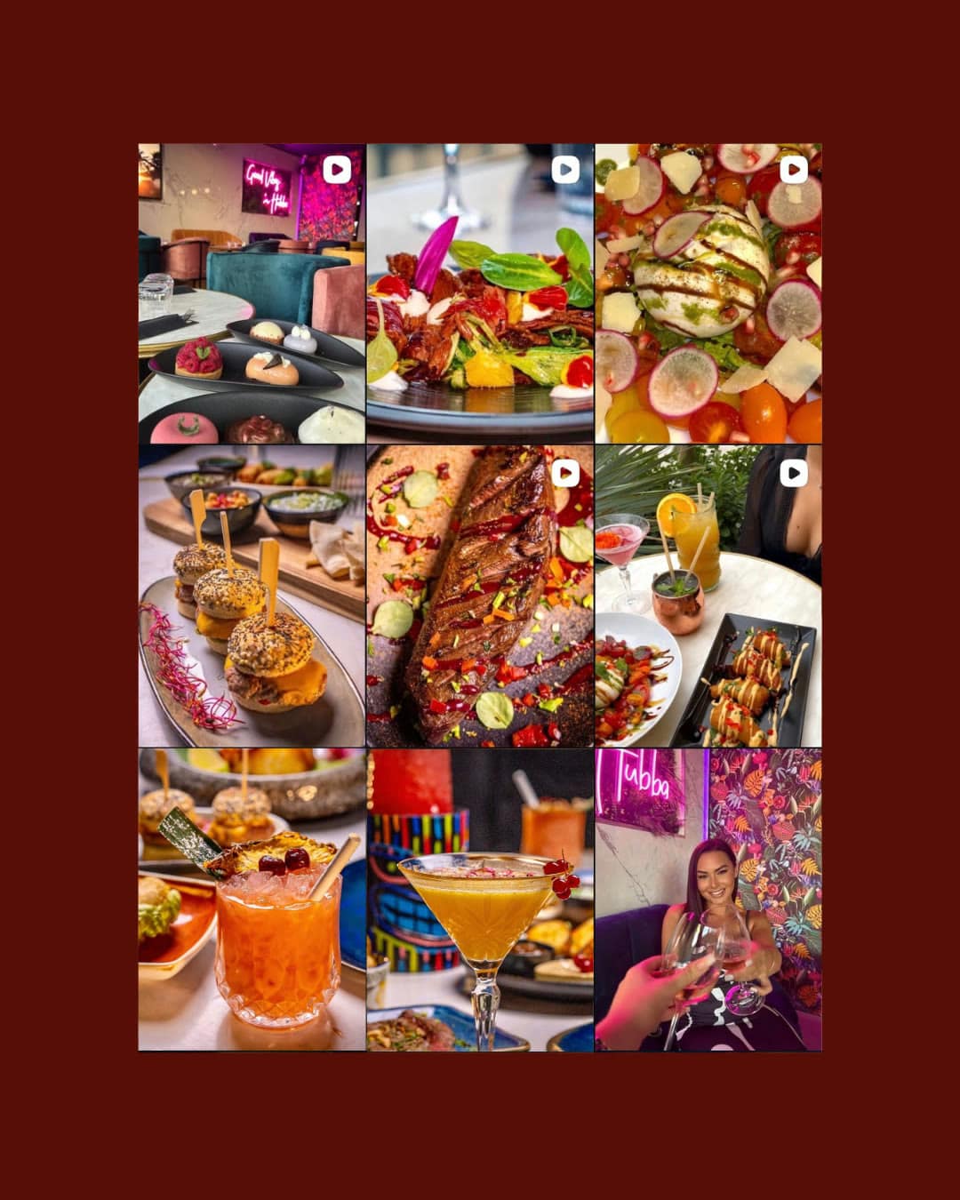 Feed Instagram géré par Tellme Agency — restauration haut de gamme — Montpellier